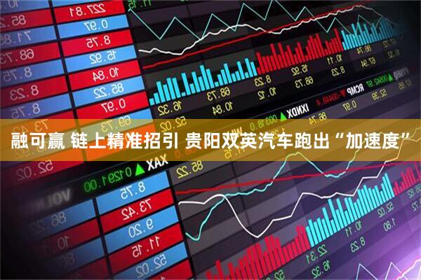 融可赢 链上精准招引 贵阳双英汽车跑出“加速度”